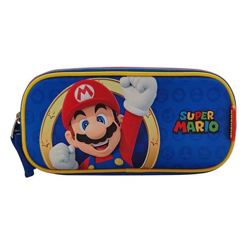 Lapicera Chenson Azul Primaria Mario Bros