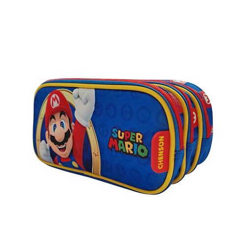 Lapicera Chenson Azul Primaria Mario Bros