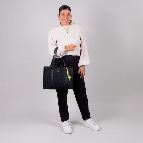 Bolso Tote Color Negro Para Mujer Barbie X Gorett