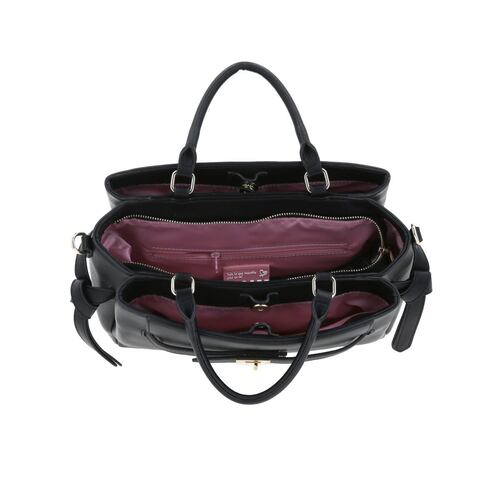 Bolso Satchel Gorett Negro para Mujer