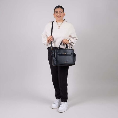 Bolso Satchel Gorett Negro para Mujer