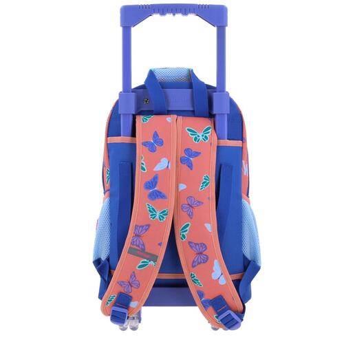 Mochila Escolar Rodante Chenson Azul Buter Happy Girl