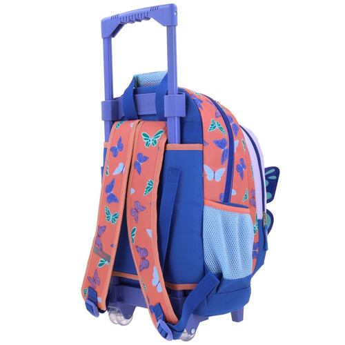 Mochila Escolar Rodante Chenson Azul Buter Happy Girl