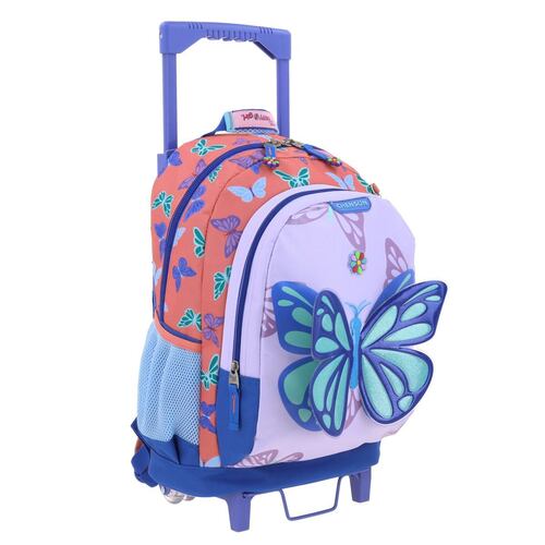 Mochila Escolar Rodante Chenson Azul Buter Happy Girl