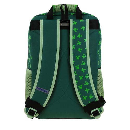 Mochila Escolar Grande Chenson Verde Const Minecraft
