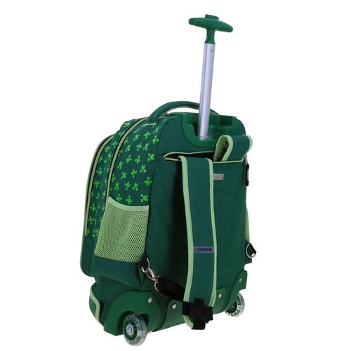 Mochila Escolar Rodante Chenson Verde Const Minecraft