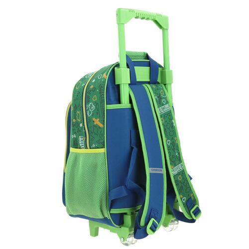 Mochila Escolar Rodante Chenson Verde Dudol Minecraft