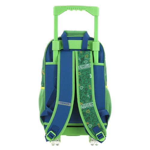 Mochila Escolar Rodante Chenson Verde Dudol Minecraft