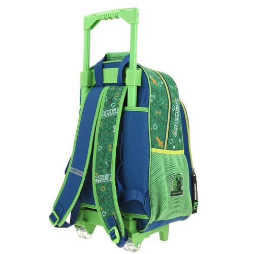 Mochila Escolar Rodante Chenson Verde Dudol Minecraft