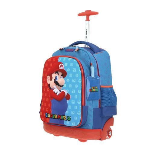 Mochila Escolar Grande Chenson Azul Dulp Mario Bros
