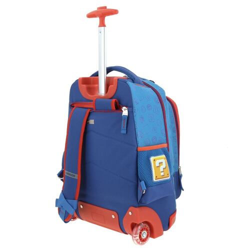 Mochila Escolar Grande Chenson Azul Dulp Mario Bros