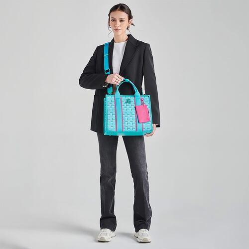 Bolso Satchel Barbie by Gorett Turquesa para Mujer