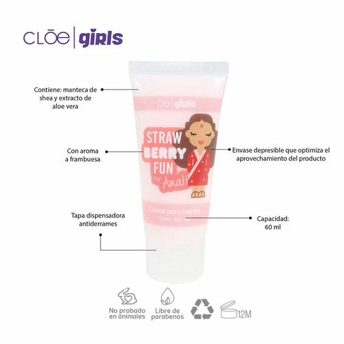 Crema De Manos Straw Berry Cloe
