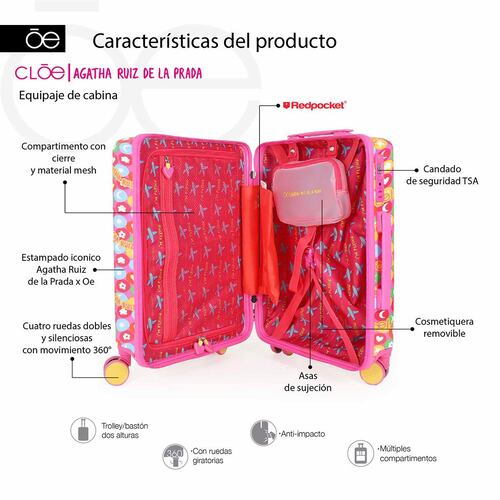 Maleta 20" Rosa Agata Ruiz De La Prada Cloe
