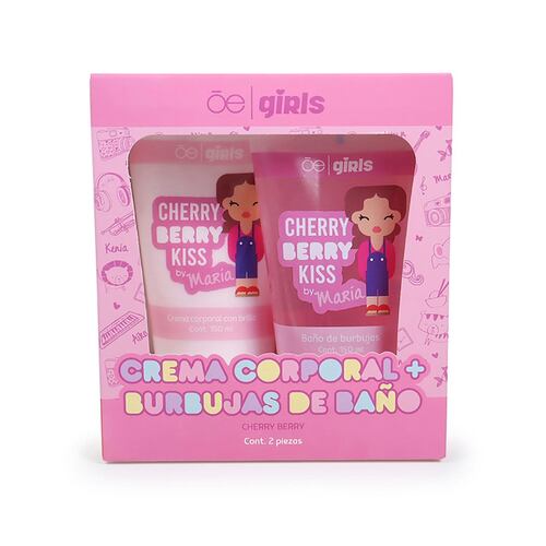 Set De Baño Burbujas Y Crema Corporal Cherry Berry Cloe