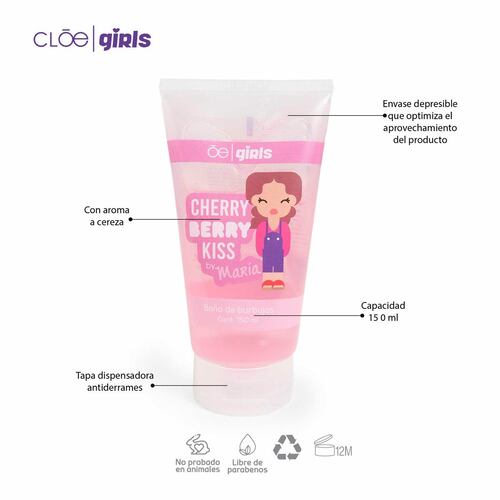 Set De Baño Burbujas Y Crema Corporal Cherry Berry Cloe