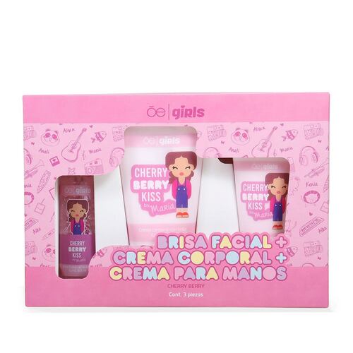 Set Crema De Manos,Brisa Facial Y Crema Corporal Cherry Berry Cloe