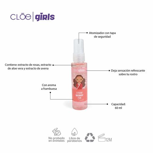 Set Crema De Manos , Brisa Facial Y Crema Corporal Straw Berry Cloe