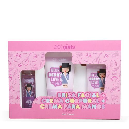 Set Crema De Manos , Brisa Facial Y Crema Corporal Blue Berry Cloe