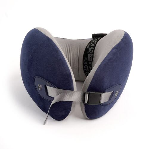 Almohada De Viaje Con Antifaz Azul Gris Cloe