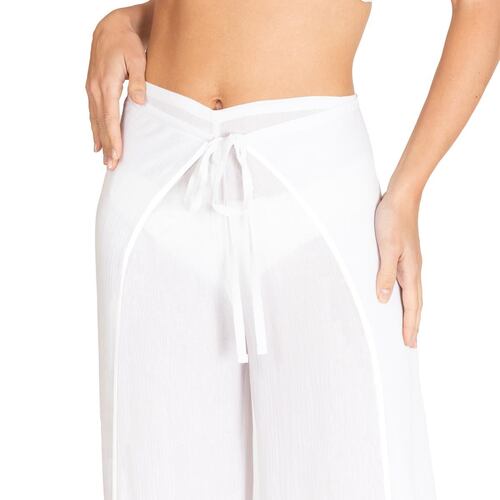 Pantalón/Pareo Mujer Rayón Blanco Unitalla