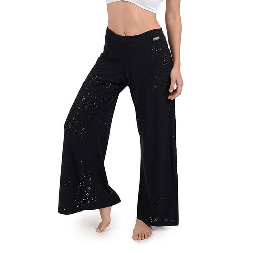 Pantalón/Pareo Mujer Rayón Negro Unitalla