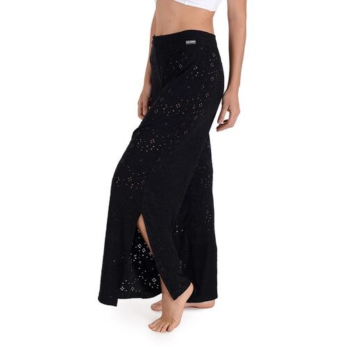 Pantalón/Pareo Mujer Rayón Negro Unitalla