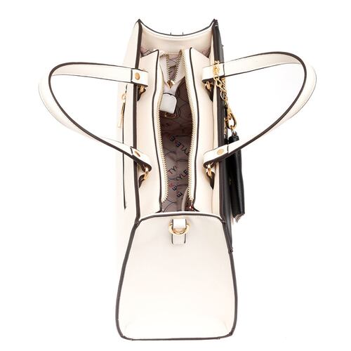 Bolsa Tyler T1299-3 tote beige/negra