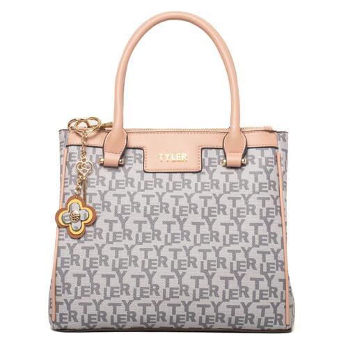 Bolsa Tyler modelo T1335-2 satchel color gris rosa