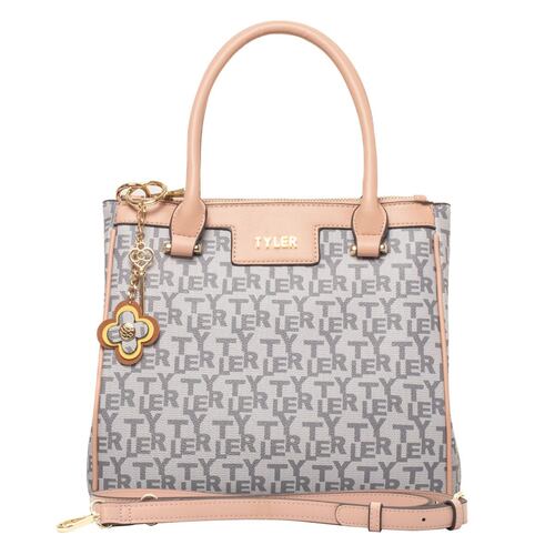Bolsa Tyler modelo T1335-2 satchel color gris rosa