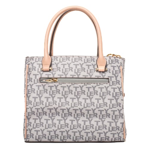 Bolsa Tyler modelo T1335-2 satchel color gris rosa