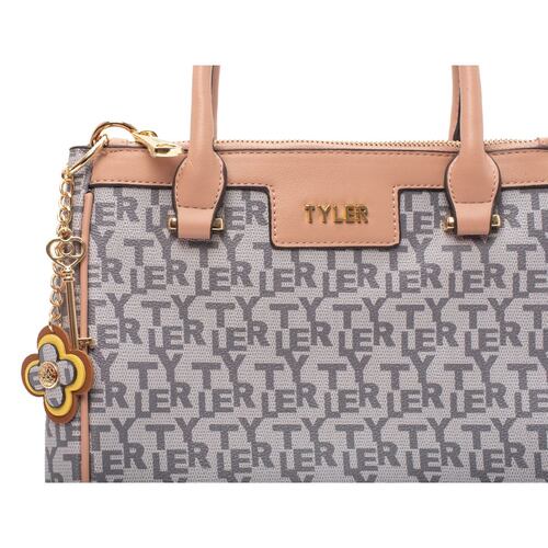 Bolsa Tyler modelo T1335-2 satchel color gris rosa