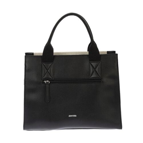 Bolsa Satchel Jennyfer negro/beige