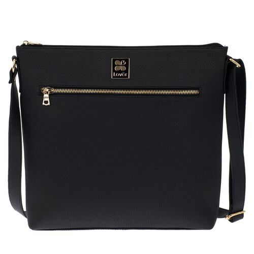 Bolsa Lover modelo 9599-1 crossbody color negro