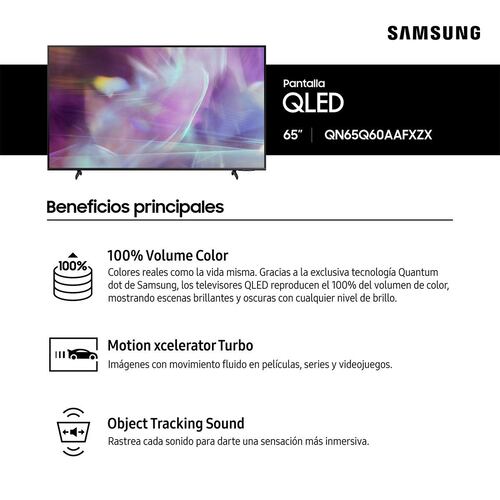 Paquete Smart TV QLED Samsung 85" 4K QN85Q60AAFXZX + Barra de Sonido Samsung HW-A450/ZX