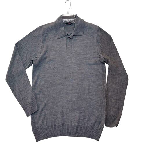 Suéter Cuello Polo Márquez Fratello Gris Talla Mediana para Hombre