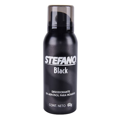 Desodorante Stefano Black en Aerosol 60 Grs.