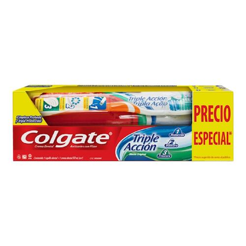 Pack 2 pzas. Pasta dental y cepillo Colgate