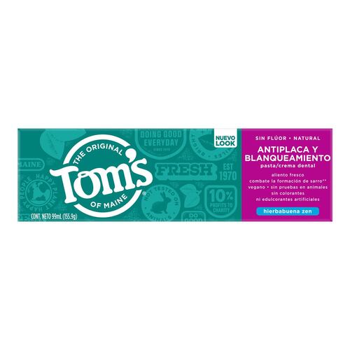 Pasta Dental Antiplaca y Blanqueamiento Toms