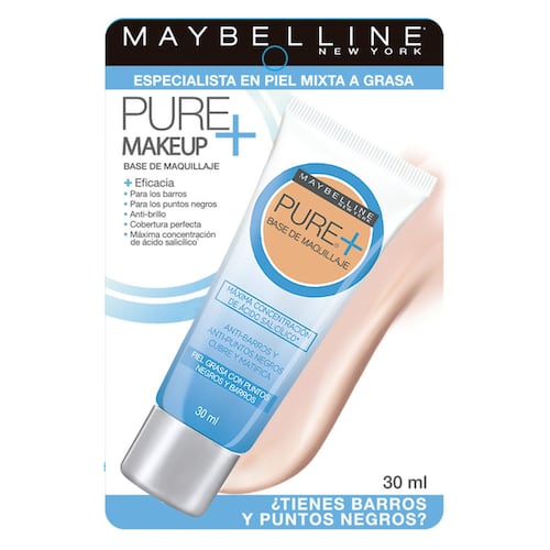 Base de Maquillaje Maybelline New York Pure Claro Beige Claro 0ml maybelline pure makeup tonos Base de Maquillaje Maybelline New York Pure Claro Beige Claro 0ml