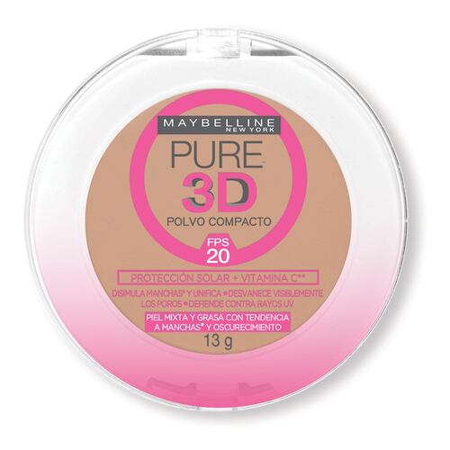 Maquillaje en Polvo Pure 3D Maybelline 130 Beige Radiante