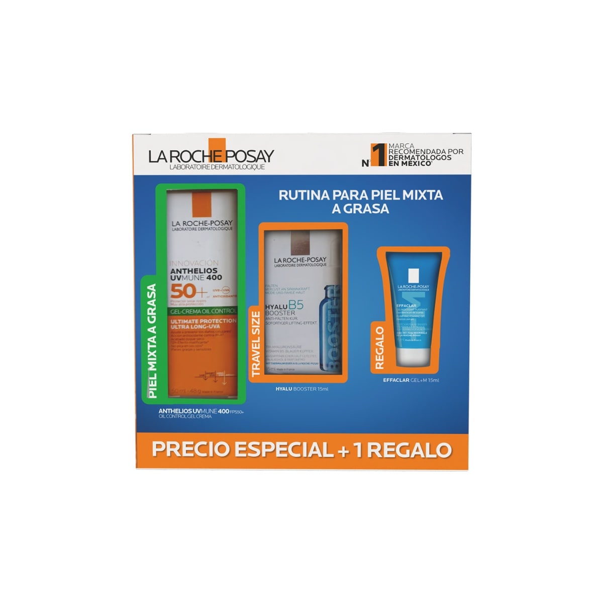 La Roche Posay Pack Anthelios Uvmune Toque Seco 50Ml + Hyalu B5 Booster ...