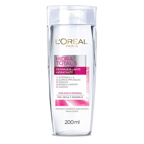 Leche Desmaquillante Facial Hidratante Con Aceite Mineral Hidra Total5 L'Oréal Paris