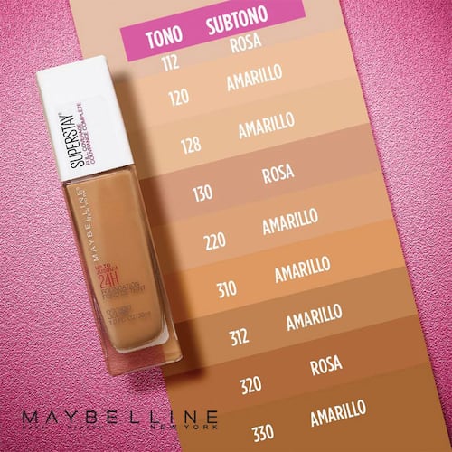 Base de Maquillaje Maybelline New York Super Stay 4H Natural Beige 0ml maybelline para piel grasa Base de Maquillaje Maybelline New York Super Stay 4H Natural Beige 0ml