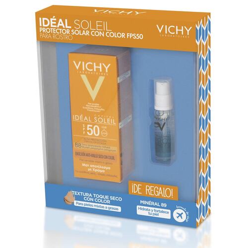 Pack Toque Seco Ideal Soleil con Color Vichy