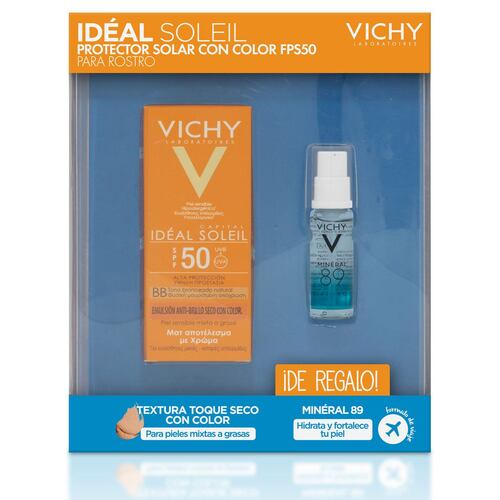 Pack Toque Seco Ideal Soleil con Color Vichy