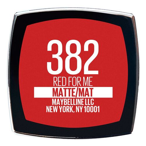 Labial Maybelline New York Color Sensational 382 Red for Me 4.2g