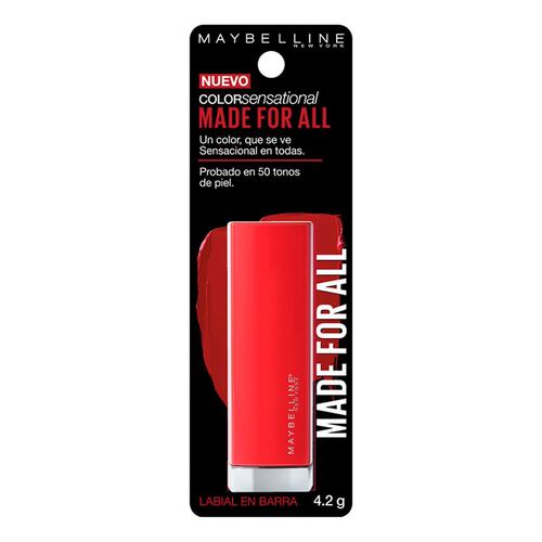 Labial Maybelline New York Color Sensational 382 Red for Me 4.2g