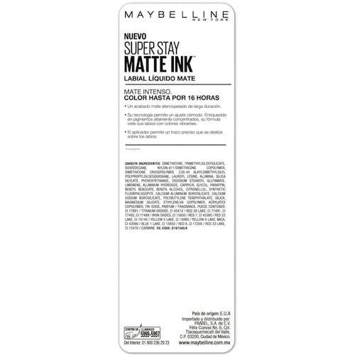 Labial Líquido Maybelline New York Super Stay Matte Ink Founder 5ml