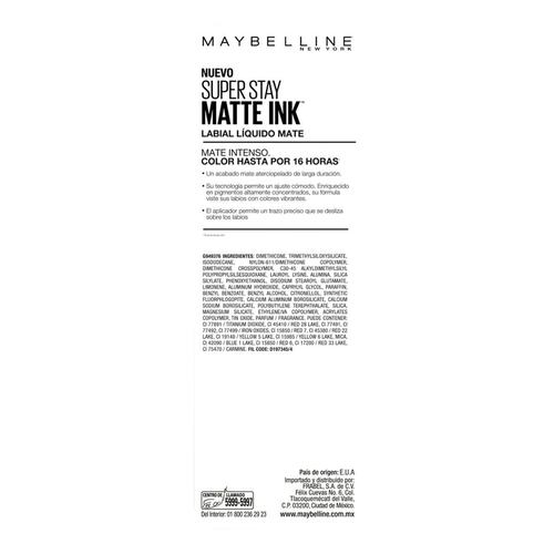 Labial Líquido Maybelline New York Matte Ink City Groundbreaker 5 ml